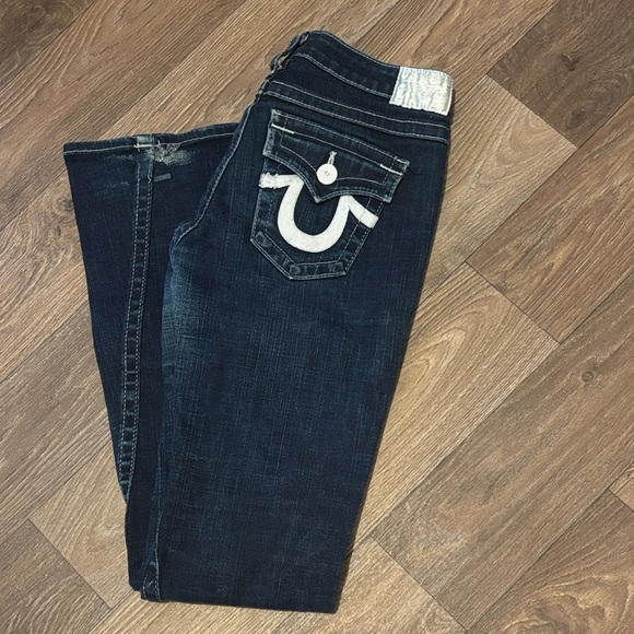 True Religion Distressed Flare Jeans Size 28 - Picture 2 of 10